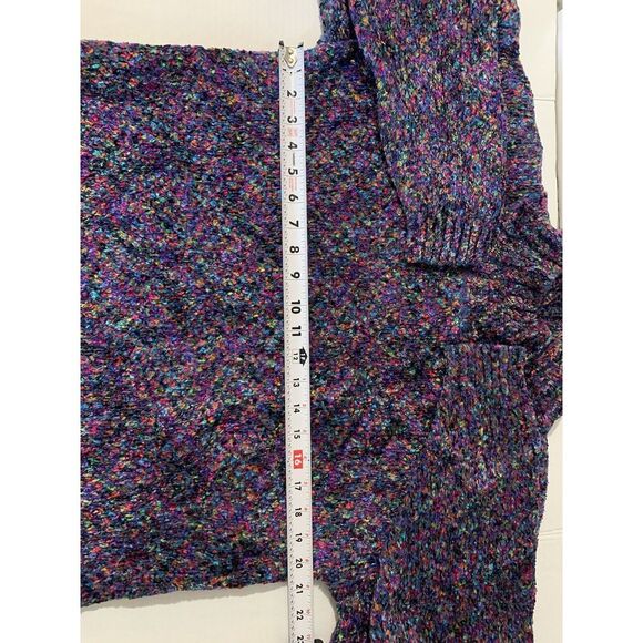 Vintage Express Tricot Women's Sweater Rainbow Lambs Wool Blend Size M Mock Neck - Picture 10 of 14